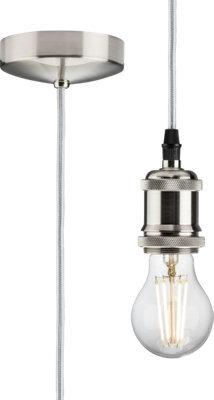 Knightsbridge 8271Lpc 1.8M Vintage Pendant Set In A Polished Chrome Finish - image 1