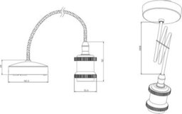 Knightsbridge 8271Lpc 1.8M Vintage Pendant Set In A Polished Chrome Finish - thumbnail 2
