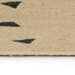 Berkfield Modern Handmade Rug Jute With Triangle Print 120 Cm - thumbnail 3