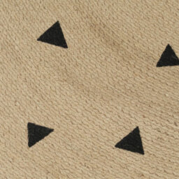Berkfield Modern Handmade Rug Jute With Triangle Print 120 Cm - thumbnail 4