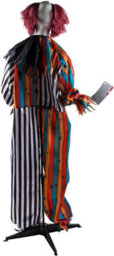 Boland Halloween Standing Clown Butcher Decoration 175Cm With Led Eyes, Sound & Motion - thumbnail 3