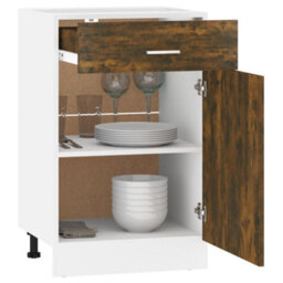 Vidaxl Drawer Bottom Cabinet Lyon Smoked Oak 50X46X81.5 Cm Engineered Wood - thumbnail 4