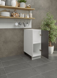 Jd Greta Adjustable Legs Kitchen Base Unit 300mm Storage Cabinet With Door Shelf 30Cm - Dark Grey Matt - thumbnail 3