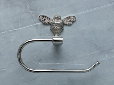 Brass Bee Toilet Roll Holder Nickel - image 1