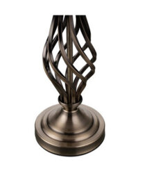 Lighting Supermarket Kingswood Barley Twist Traditional Table Lamp & Shade - Antique Brass - thumbnail 3