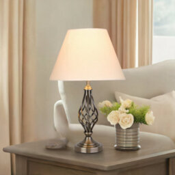 Lighting Supermarket Kingswood Barley Twist Traditional Table Lamp & Shade - Antique Brass - thumbnail 5