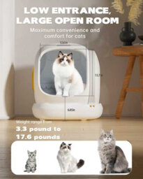 Ubpet Big-Opening Self Cleaning Cat Litter Tray Automatic Cat Litter Box, Deodorize , Low Entry , App Control - thumbnail 3