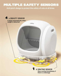 Ubpet Big-Opening Self Cleaning Cat Litter Tray Automatic Cat Litter Box, Deodorize , Low Entry , App Control - thumbnail 5