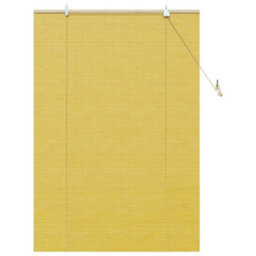 Berkfield Window Blinds & Shades With Curtains Manual Yellow Bamboo - thumbnail 2