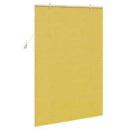 Berkfield Window Blinds & Shades With Curtains Manual Yellow Bamboo - thumbnail 5