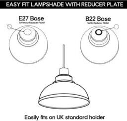 Clay 29Cm Metal Lamp Shade  Modern Ceiling Pendant Light Shade, Easy Fit For Kitchen, Bedroom & Living Room - thumbnail 3