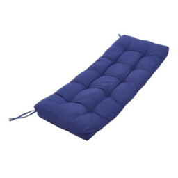 Garden Replacement Sun Lounger Cushion Pad Cotton Outdoor Chair Seat Recliner Navy Blue - thumbnail 4