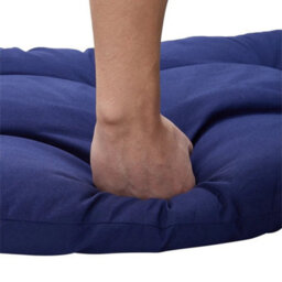 Garden Replacement Sun Lounger Cushion Pad Cotton Outdoor Chair Seat Recliner Navy Blue - thumbnail 5