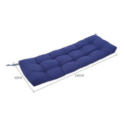 Garden Replacement Sun Lounger Cushion Pad Cotton Outdoor Chair Seat Recliner Navy Blue - thumbnail 2