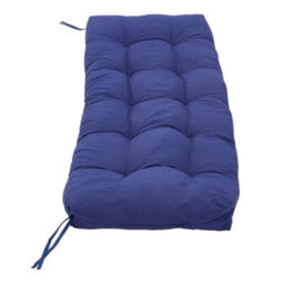 Garden Replacement Sun Lounger Cushion Pad Cotton Outdoor Chair Seat Recliner Navy Blue