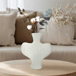 Artloge White Lantern Resin Vase Modern Dried Flower Arrangement Irregular Pampas Grass Vases - thumbnail 8