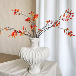 Artloge White Lantern Resin Vase Modern Dried Flower Arrangement Irregular Pampas Grass Vases - thumbnail 1