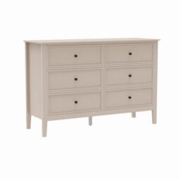 Melody Maison Large 6 Drawer Chest Of Drawers And Pair Of 3 Drawer Bedside Tables - Rowley Taupe Grey Range - thumbnail 8