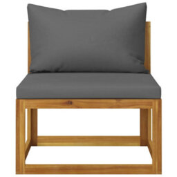 Berkfield 3 Piece Garden Lounge Set With Cushions Solid Wood Acacia - thumbnail 2