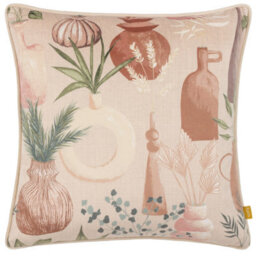 Furn. Earthen Velvet Polyester Filled Cushion - thumbnail 1