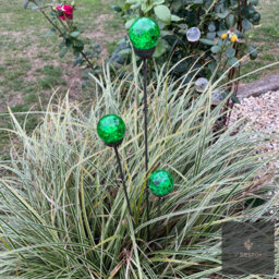 LV Bespoke Coloured Glass Orb, Cluster Of 3 - Short - Red - thumbnail 6