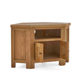Zelah Oak 105Cm Corner Tv Unit - Fully Assembled By Roseland Furniture - thumbnail 3