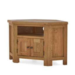 Zelah Oak 105Cm Corner Tv Unit - Fully Assembled By Roseland Furniture - thumbnail 7