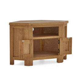 Zelah Oak 105Cm Corner Tv Unit - Fully Assembled By Roseland Furniture - thumbnail 4