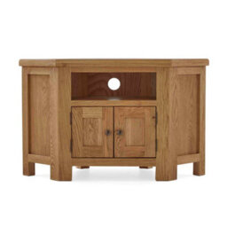 Zelah Oak 105Cm Corner Tv Unit - Fully Assembled By Roseland Furniture - thumbnail 5