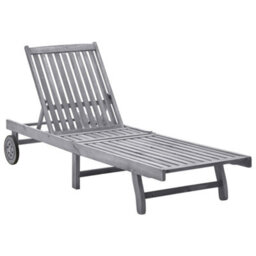Walplus Sun Lounger  For Beach, Backyard, Garden, Campsite Solid Acacia Wood - thumbnail 1