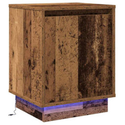 Berkfield Modern Bedside Cabinets With Led Lights 2 Pcs Old Wood 39X34,5X50 Cm - thumbnail 7