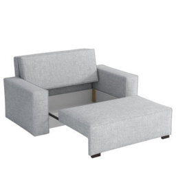 Viva Vox Ii Upholstered Sofa Bed With Sleeping Function And Bedding Storage Wooden Legs 152X88X102Cm Graphite - thumbnail 3