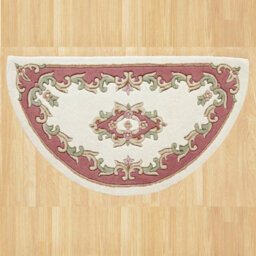 Cream Rose Traditional Bordered Floral Handmade Cotton Backing Rug For Living Room And Bedroom-200Cm X 285Cm - thumbnail 5