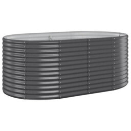 Walplus Garden Raised Bed Galvanised Steel 175X100X68 Cm Anthracite - thumbnail 2