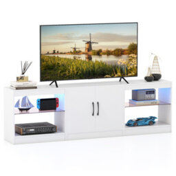 "Gainoom Modular Tv Stand For 85"" Tvs White 3-In-1 Entertainment Center 3-Piece Modern Media Console Cabinets" - thumbnail 1