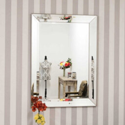 Mirroroutlet Frameless Large Venetian Modern Wall Mirror 109 X 78 Cm 3Ft7 X 2Ft7 - thumbnail 2