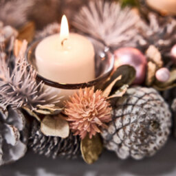 Dibor Pink Round Table Centrepiece Christmas Decoration Candle Holder Tealight Holder 30Cm - thumbnail 3