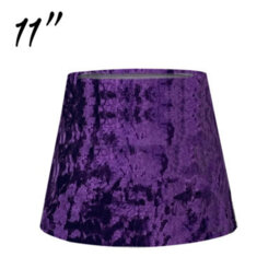 Modern Velvet Tapered Lampshade Purple Fabric Shade For Ceiling Pendant Or Table Lamp 11 Inch - thumbnail 1