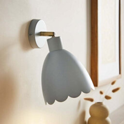 Valuelights Millie Pair Of Powder Blue Scallop Adjustable Wall Lights - thumbnail 2