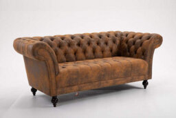 D Pro T Homeware Handmade Chesterfield Pu-Leather Sofa 3-Seater & 2-Seater - thumbnail 2