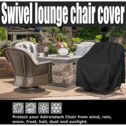 Uv-Resistant Garden Chair Cover, Outdoor Cover In 210D Oxford Fabric, 114 X 85 65 Cm, Black (2 Items) - thumbnail 4