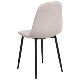 Beliani Set Of 4 Dining Chairs Crandall Fabric Beige - thumbnail 6
