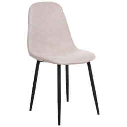 Beliani Set Of 4 Dining Chairs Crandall Fabric Beige - thumbnail 4