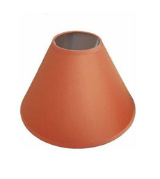 "12"" Luxury Cotton Textured Fabric Coolie Light Shade Purpose Table Floor Ceiling Practical & Eye Caring Lampshade Terracotta"