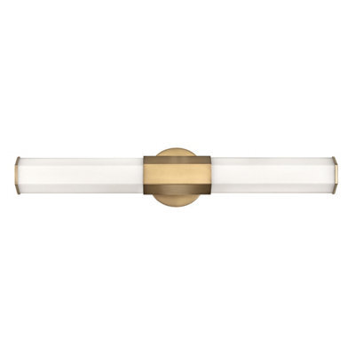 Luminosa Lighting Luminosa Hinkley Facet Integrated Led Bathroom Wall Lamp Heritage Brass, 3000K, Ip44 - image 1