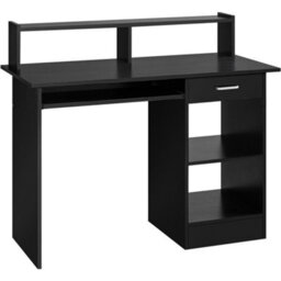 Yaheetech Black Office Computer Desk With Keyboard Tray - thumbnail 2