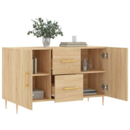 Berkfield Sideboard Sonoma Oak 100X36X60 Cm Engineered Wood - thumbnail 4