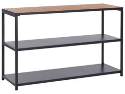 Beliani Outdoor Kitchen Island Avetrana Metal Black - thumbnail 1