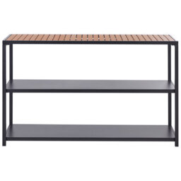 Beliani Outdoor Kitchen Island Avetrana Metal Black - thumbnail 4