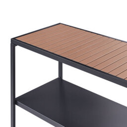 Beliani Outdoor Kitchen Island Avetrana Metal Black - thumbnail 6